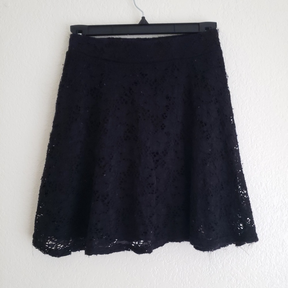 Black Lace Mini Skirt